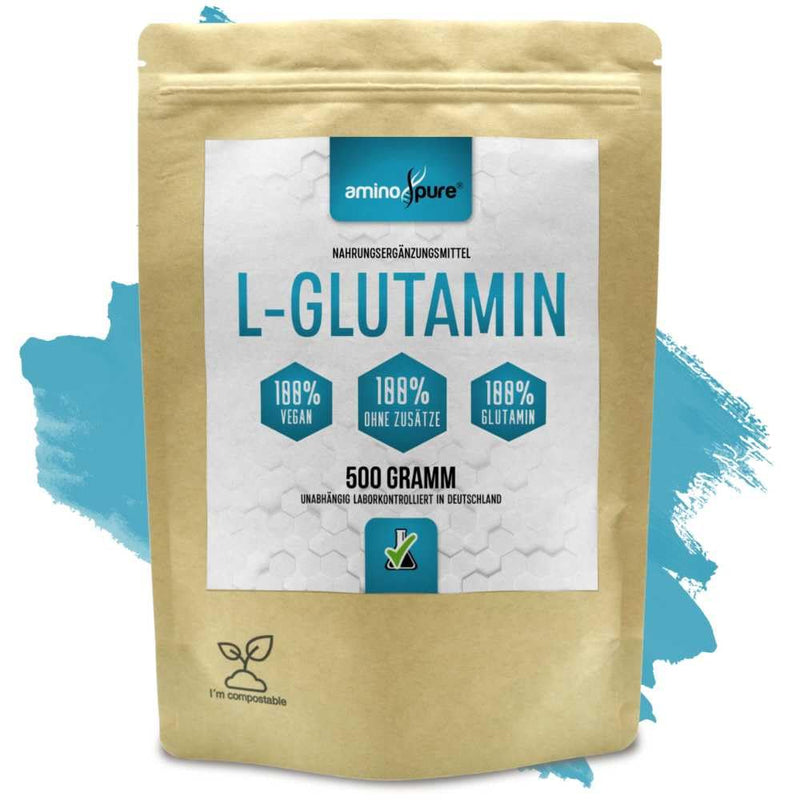 [Australia] - aminopure® | L-glutamine powder pure | obtained from corn via fermentation | 100% vegan and without additives | tested for harmful substances in the laboratory | 500 grams 