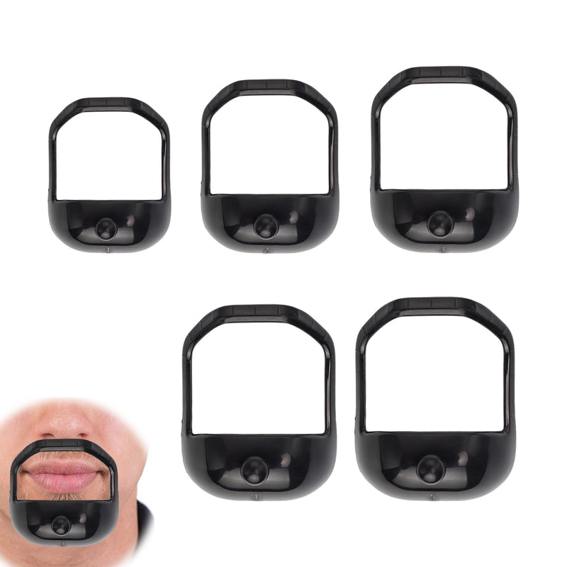 [Australia] - FINELYCR Pack of 5 beard stencils, goatee stencil, men's beard stencil, goatee shaving stencil, 5 different sizes, for men, shaving aid accessories for beard contour 