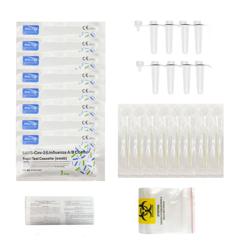 [Australia] - REALY Corona rapid test and flu test for home Covid 19 & Influenza A/B Combo Rapid Test Cassette, self-test for home (8 pieces) 8 pieces 