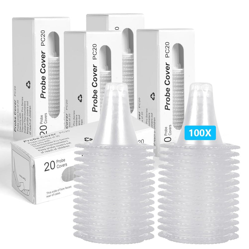 [Australia] - ACWOO Set of 100 for Braun clinical thermometer protective caps, clinical thermometer ear protective cover, replacement protective caps, for all Braun Thermoscan ear thermometers and other types of digital thermometers 100 pieces 