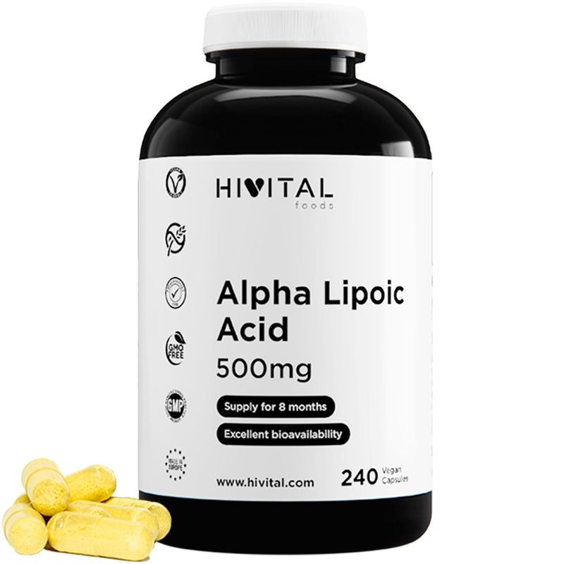[Australia] - Alpha lipoic acid (ALA) 500 mg. 240 vegan capsules for 8 months. Antioxidant that helps reduce inflammation, slows the aging process and improves energy and nervous system. 
