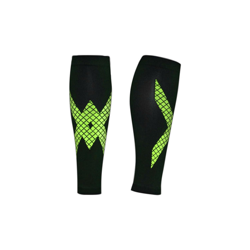[Australia] - XFUWE Calf Compression Calf Bandage Men's Varicose Veins Stockings Women's Compression Stockings Calves Women's Compression Sleeves Compression Stockings Progressive Pressure 20-30 mmHg L-XL Green 1 