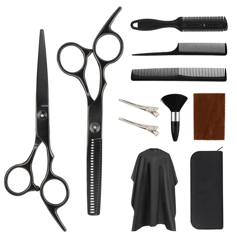 [Australia] - Hairdressing scissors set, 6.7 inch professional hairdressing scissors set, hair scissors and thinning scissors set with hairdressing cape, for women, men and children, for use at home and in the salon 
