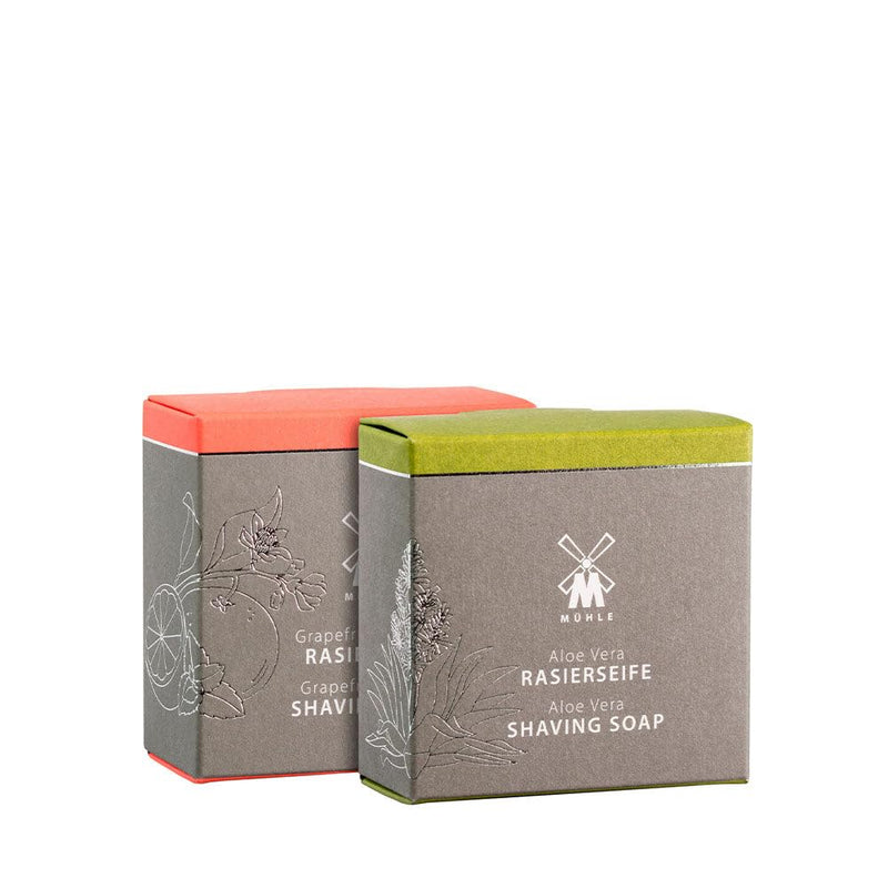 [Australia] - MÜHLE shaving soap duo - for all skin types - gentle, fruity, vegan - 2x 65 g - aloe vera and grapefruit mint 