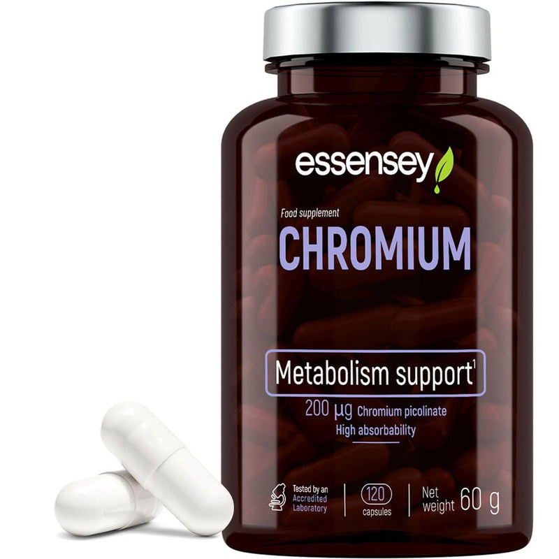 [Australia] - ESSENSEY - Chromium picolinate I Chromium 200 µg I 90 capsules I High bioavailability I For vegetarians I 120 daily doses I Cellulose capsule 