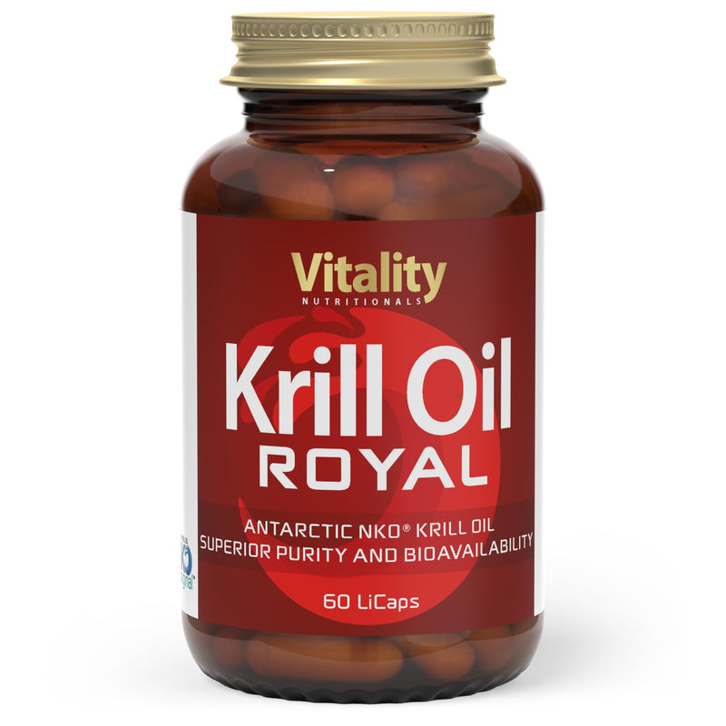[Australia] - Omega 3 capsules high dosage of krill oil with DHA + EPA + Astaxanthin (60 pieces), krill from sustainable wild catch, krill oil high dosage, krill oil Royal Vitality Nutritionals by VitaminExpress 