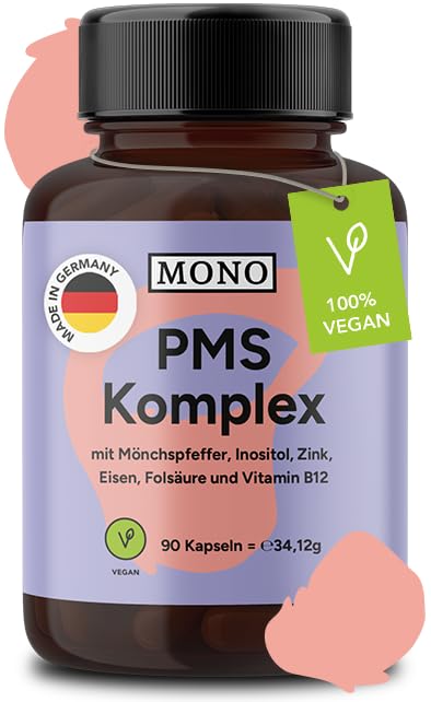 [Australia] - MONO PMS complex high dose - 90 vegan capsules - PMS help - with chasteberry, inositol and carnitine - nutritional supplement - treat PMS naturally - high bioavailability - laboratory tested 90 pieces (pack of 1) 