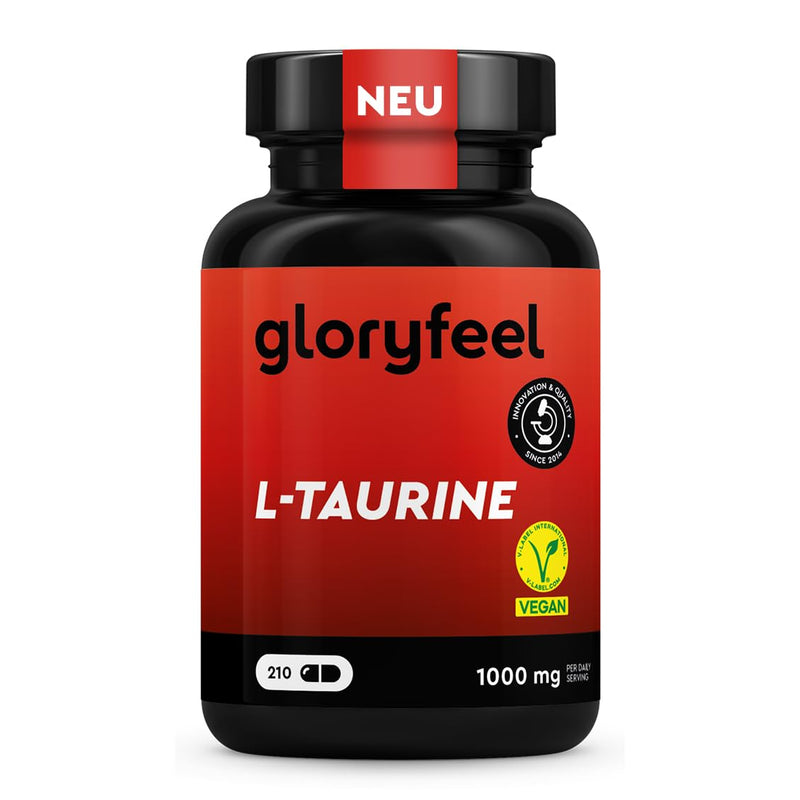 [Australia] - Taurine capsules - 1000 mg L taurine per day - 210 vegan capsules for sports and fitness (2 pieces per day) - amino acid taurine - pre workout - without caffeine - amino acid laboratory tested 