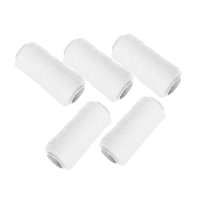[Australia] - MAGICLULU 5 Rolls Facial Pulling Machine Cotton Thread Hair Epilator Thread Tool for Threading Hair Thread for Hair Removal Epilator Facial Thread Epilator Made of Winking Rope White 5.80X3.00X3.00CM 
