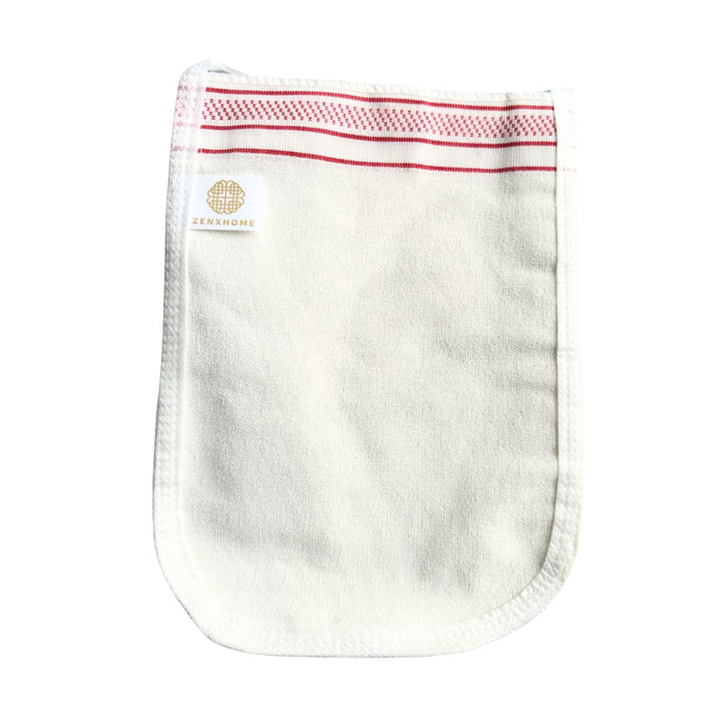 [Australia] - Turkish High Quality Kelebek ZenXhome Peeling Gloves Hamam Kese Body Exfoliating Peeling Sauna Glove Spa Cellilute Remover Mitt Skin Care (White, Medium Soft Scrub) White 1 Piece (Pack of 1) 