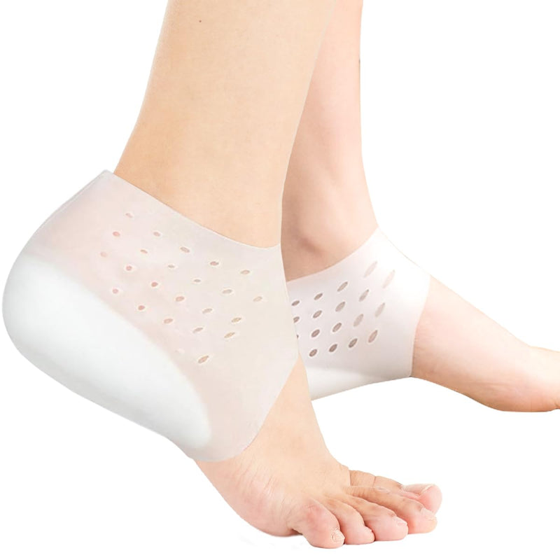[Australia] - FERCAISH 1 pair of silicone heel protectors, height increasing insoles, invisible heel cushions, heel pad gel, heel spur insoles for men women 3 cm 