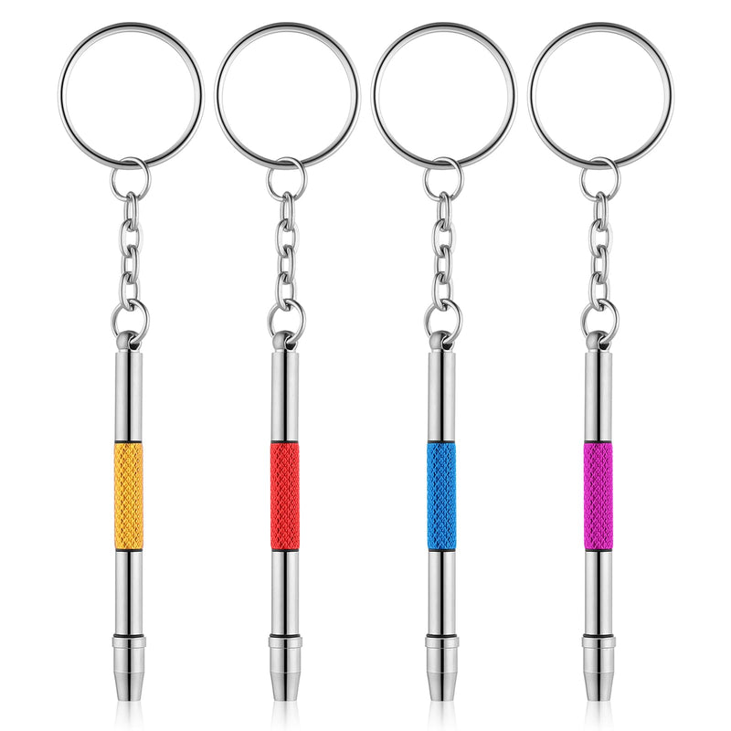 [Australia] - Nogeqi 4 pieces 4 in 1 glasses screwdriver, screwdriver for glasses repair set, mini screwdriver glasses, glasses tool set small, glasses screws screwdriver keychain 