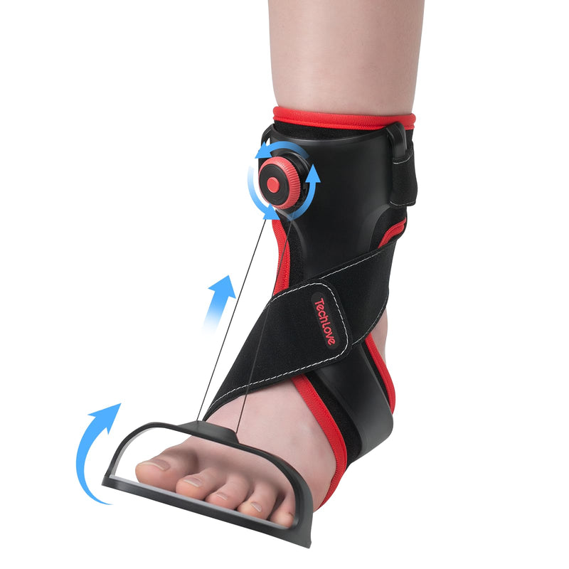 [Australia] - Tech Love Patented Plantar Fasciitis Night Splint with Ice Pack - Stepless Adjustment, Plantar Fasciitis Relief Splint with Adjustable Size for Achilles Tendonitis| Left foot LEFT FOOT 