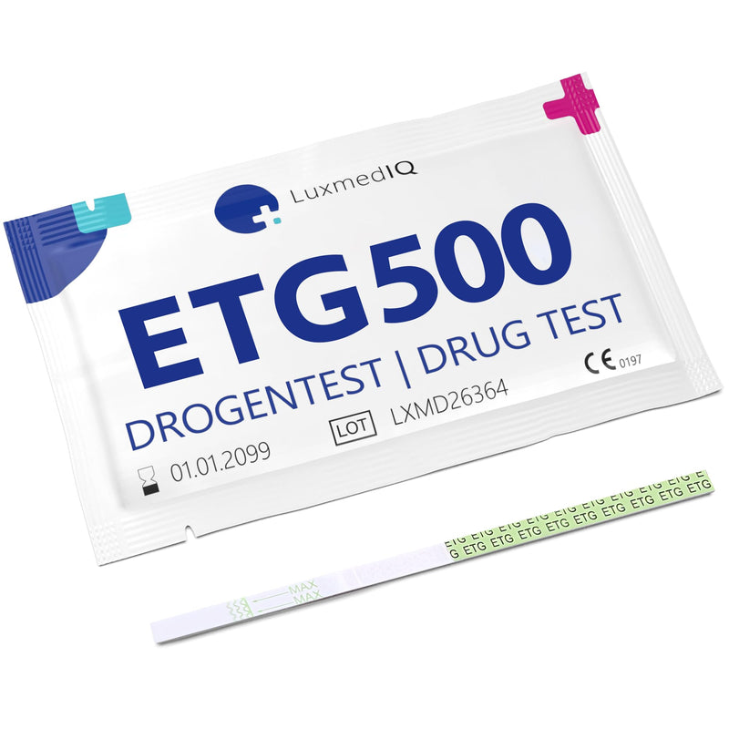 [Australia] - 10x LuxmedIQ alcohol test - EtG rapid test, ethyl glucuronide urine test, highly sensitive alcohol tester, urine immersion test for at home, urine test strips to detect alcohol consumption up to 5 days later 
