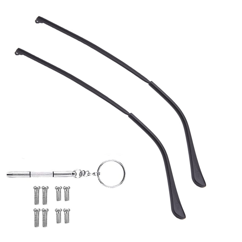 [Australia] - Metal Glasses Replacement Temples, Glasses Replacement Arms 1 Pair of Metal Glasses Replacement Temples Glasses Replacement Arms Glasses Temple Legs Glasses Temple Replacement for Glasses Sunglasses Repair, Black Black 
