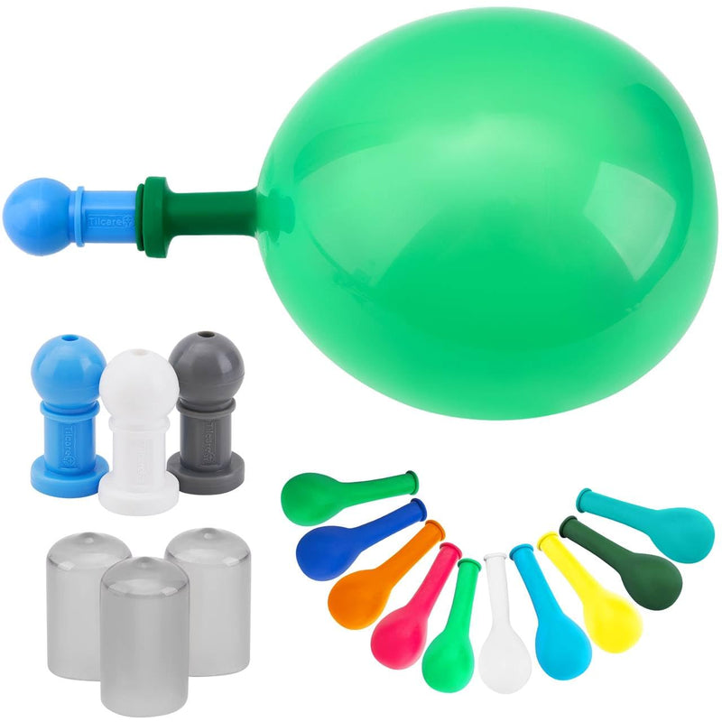 [Australia] - Tilcare Eustachian Ear Unclogger - Ear Unclogger for Treating Middle Ear Infection and Ear Popping for Adults - Includes 3 Nose Pieces, 3 Covers and 10 Balloons 