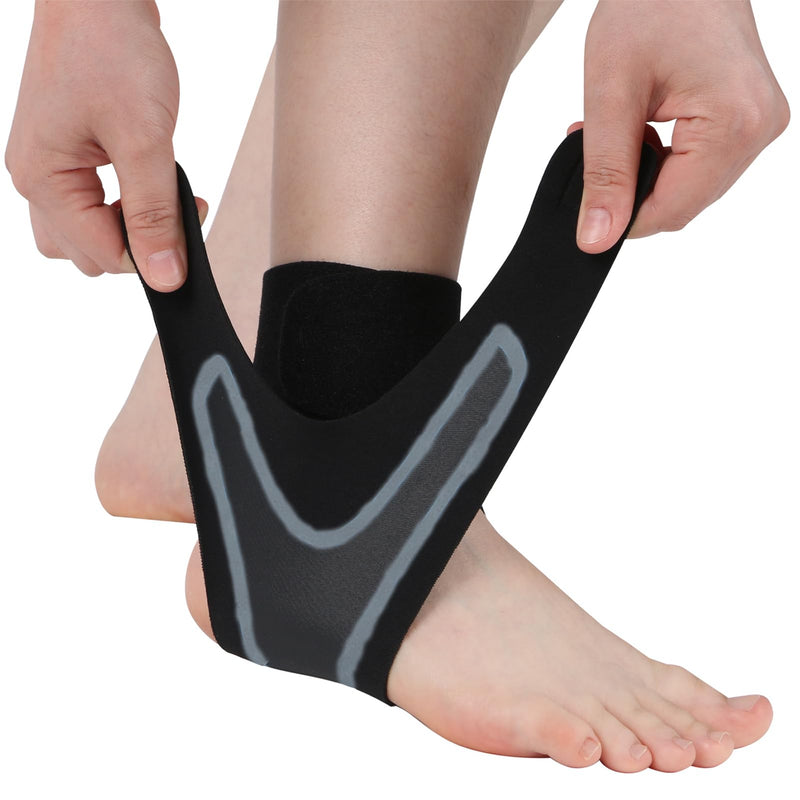 [Australia] - KKTONGXI Neuleben Foot Wrap Restore Plantar Fasciitis Restore - Plantar Fasciitis Foot Wrap Flexible Ankle Support Compression Wrap Cover for Men and Women. (Black, L) Black 