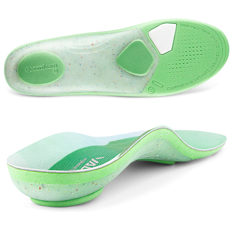 [Australia] - VALSOLE Orthopedic insoles, plantar fasciitis shoe insoles, for heel spurs, flat feet, foot pain, comfort men's and women's insoles, suitable for sports and work shoes... 38.5-41 EU-26.1cm green 