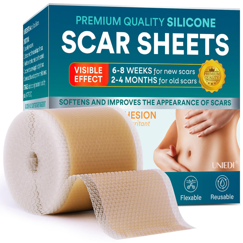 [Australia] - Scar Plaster, Scar Roller, Silicone Plaster for Scars, Scar Care, Silicone Scar Plaster for C-Section, Surgery, Burns, Keloid, Acne [Large, 4cmx300cm] Silicone Plasters for Scars 