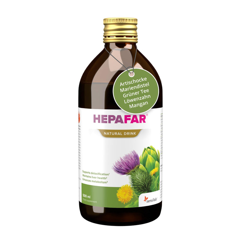 [Australia] - Liver cure - 500 ml for 20 days - milk thistle, green tea, manganese, dandelion & artichoke - liver tea - 80% silymarin - Hepafar Drink Sensilab Detox drink 