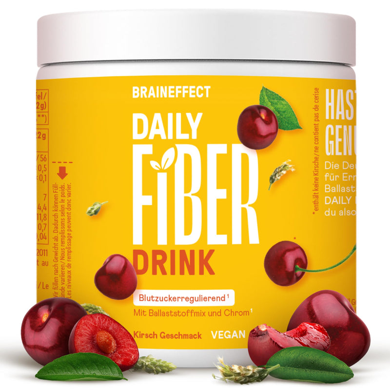 [Australia] - BRAINEFFECT DAILY FIBER 1.0 - fiber drink with 6 sources of fiber for digestion and appetite - sugar-free - 330g (30 servings) - Red Cherry 