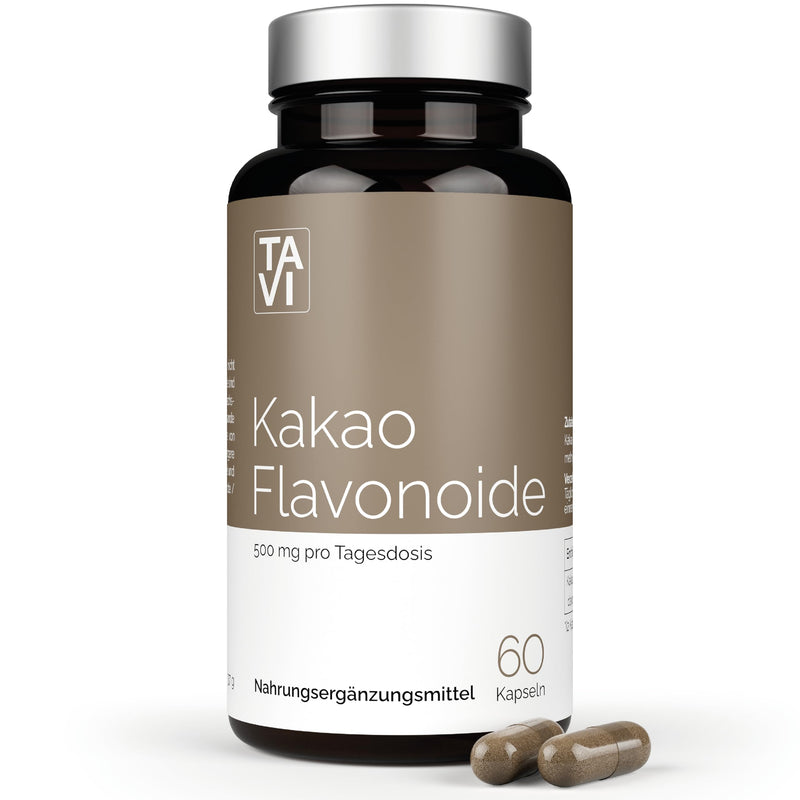 [Australia] - Cocoa flavonoids I 60 capsules I high dosage I 500 mg per daily dose I with cocoa flavanols (catechins) I made in Germany & laboratory tested 