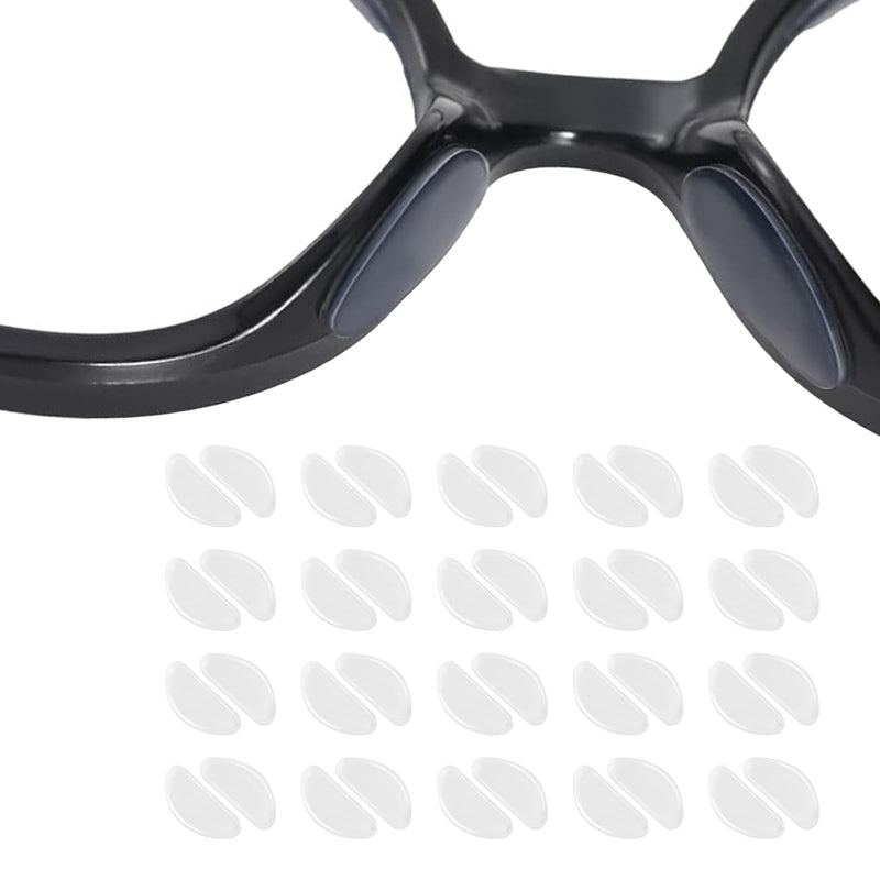 [Australia] - 30 Pairs of Silicone Nose Pads Non-Slip Adhesive Pads for Glasses and Sunglasses, Anti-Slip Nose Pads Glasses Self-Adhesive Transparent D-Shaped Anti-Slip Pads Glasses (Transparent 19 x 8 x 1 mm) 