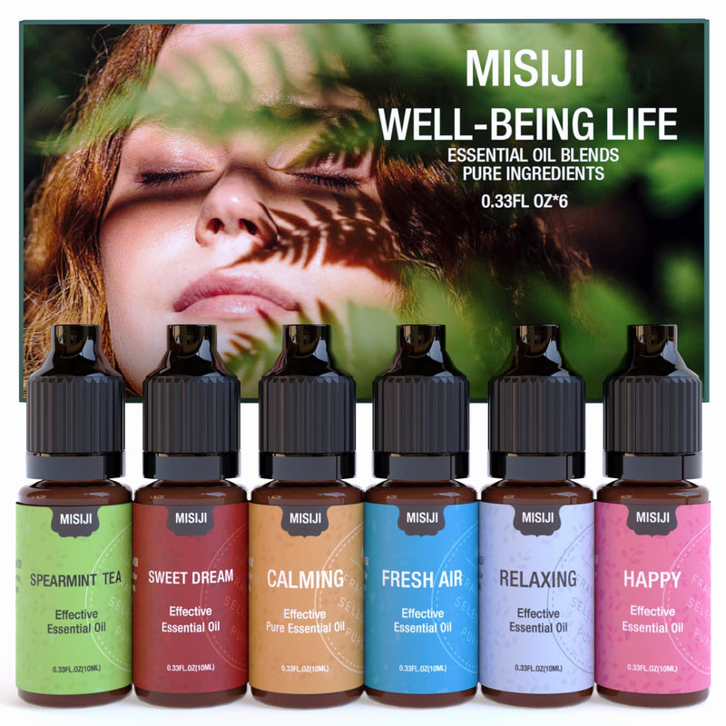 [Australia] - MISIJI essential oil set for diffuser Pure Natural Aromatherapy 6 x 10 ml Health - Air Freshener 
