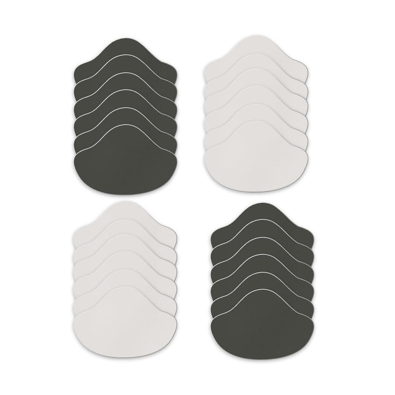 [Australia] - 12 pairs of shoe heel protection heel pads, heel repair patches, self-adhesive insoles for most sports shoes, leather shoes, high heels inner heel protection. (black,white) Black,white 