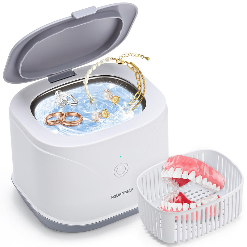 [Australia] - FQuanmap Ultrasonic Denture Cleaner 46KHz Portable Ultrasonic Cleaner 220ML for jewelry, dentures, retainers, mouth guards, aligners and other dental accessories 