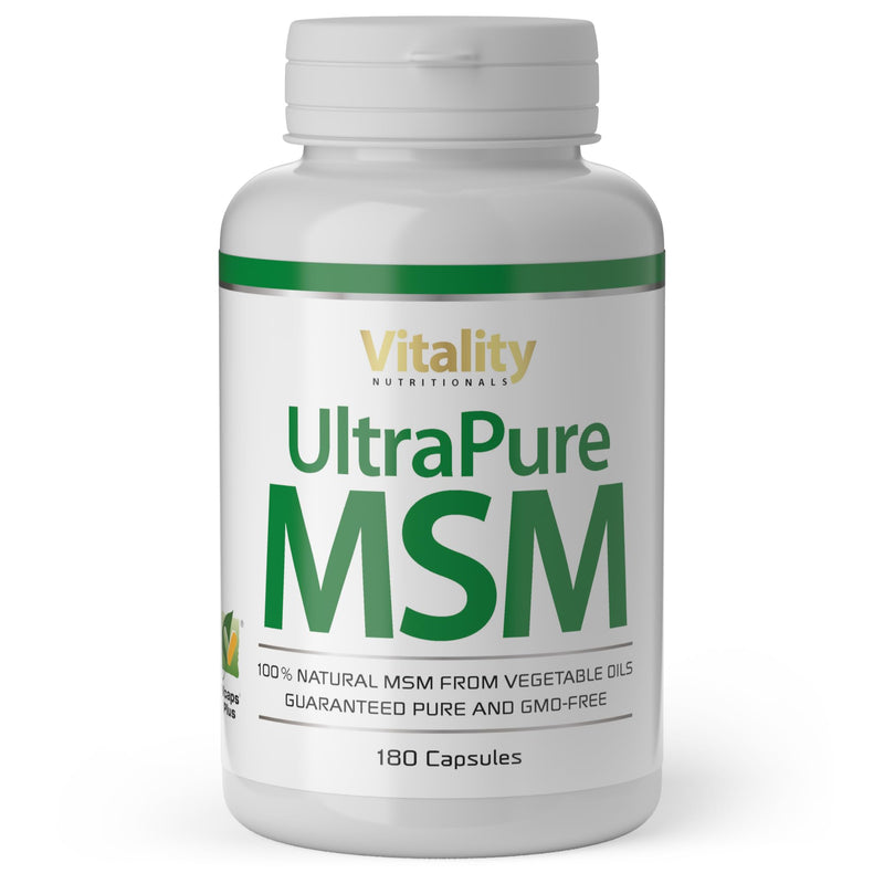 [Australia] - MSM high dose, Ultra Pure MSM capsules with 1000 mg methylsulfonylmethane, 180 capsules for 6 months, without unnecessary additives Vitality Nutritionals by VitaminExpress 