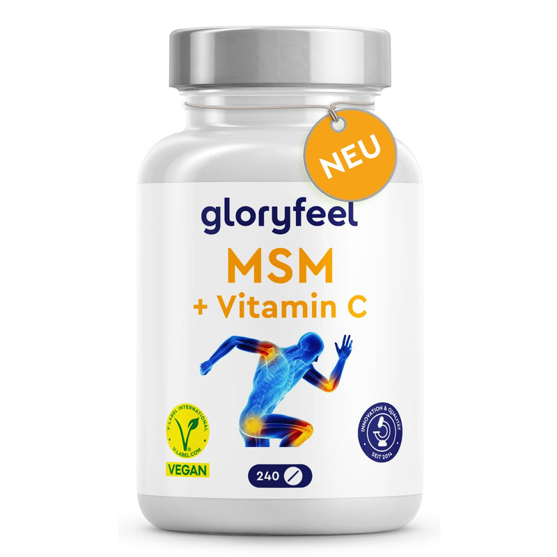 [Australia] - MSM high dose 2000mg + Natural vitamin C from acerola - Vegan methylsulfonylmethane - More compact powder than capsules (240 tablets) - For bones, joints & immune system* - Laboratory tested 