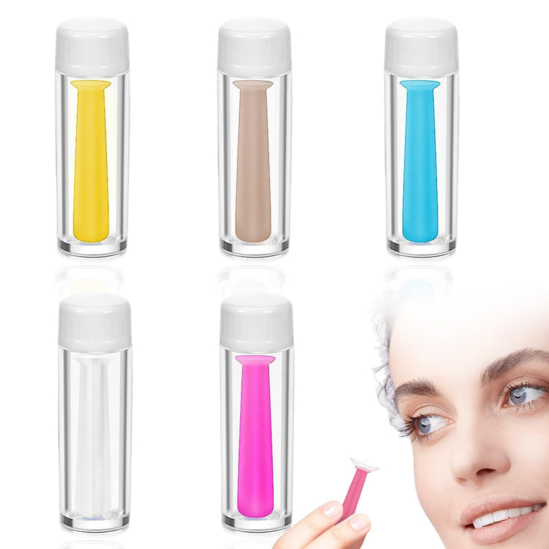 [Australia] - Set of 5 Contact Lens Suckers, Suckers for Hard Lenses, Contact Lenses - Accessories Set of 5 Suction Cups for Contact Lenses, Contact Lens Suckers, Contact Lens Remover Soft Lenses (Multi-Colour) 