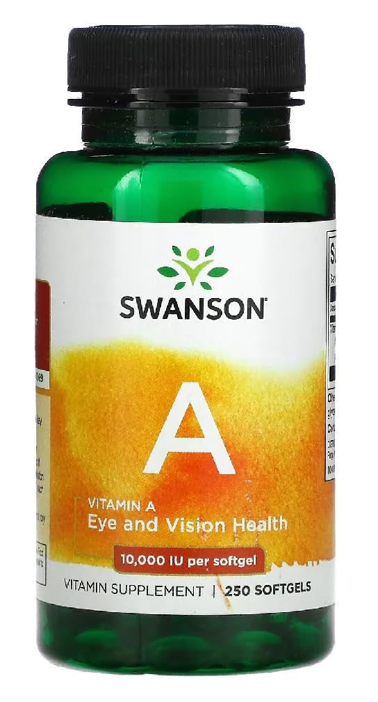 [Australia] - Swanson - Vitamin A Softgels | Supports eye and immune health | from fish liver oil - 250 softgels 