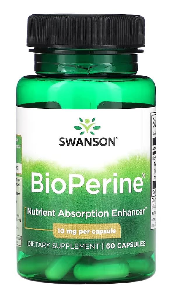 [Australia] - Swanson - Bioperine | Nutrient Absorption Enhancer, Increases Bioavailability of Nutrients - 60 Capsules 