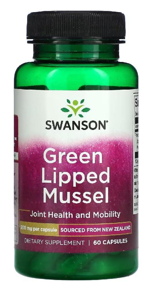 [Australia] - Swanson - Green Lipped Mussel Capsules | Supports Joint Mobility, Freeze Dried - 60 Capsules 