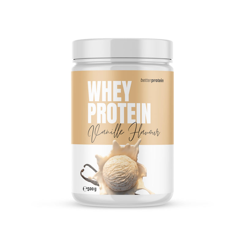 [Australia] - Whey Protein - Vanilla 500g - Produced in Germany from regional milk - BetterProtein® - Protein powder for building muscle and losing weight - Can of 16 portions (pack of 1) 