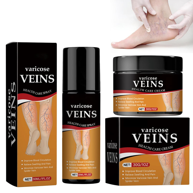 [Australia] - Grgowe varicose veins cream + vein repair spray, varicose veins cream, cream against spider veins, veins active, spider veins, relieves leg pain and swelling 