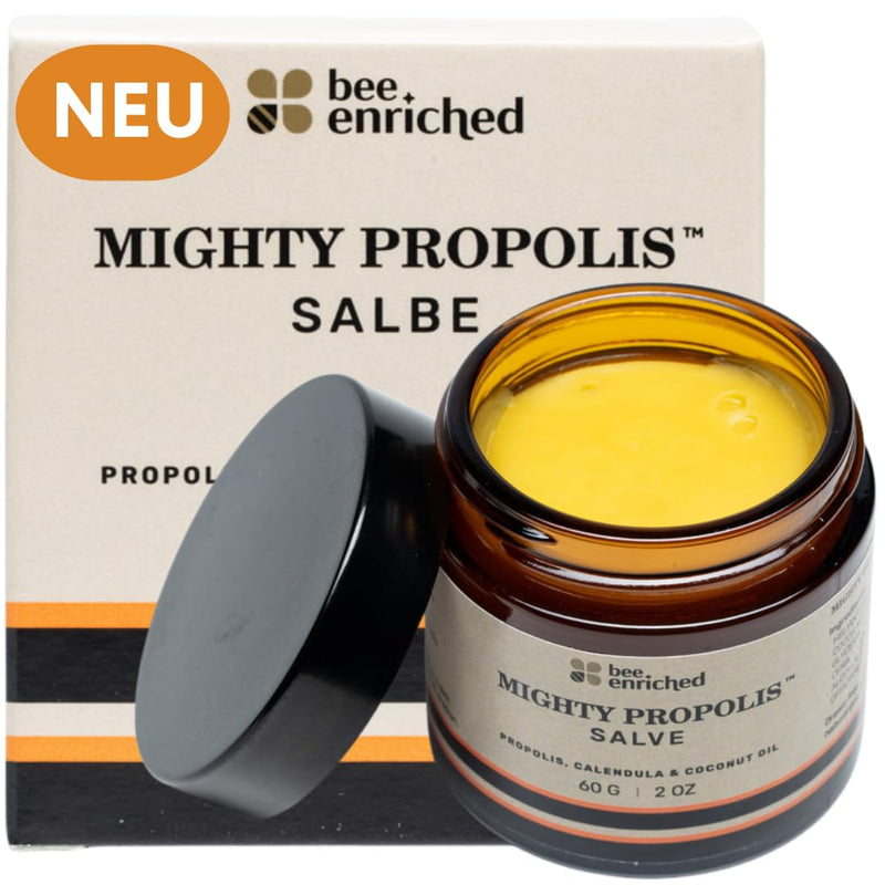 [Australia] - Mighty Propolis Ointment 60g | Nourishing wound and healing ointment | Train ointment & bee ointment | Calendula wound ointment & ointment for itching in the intimate area | Wound healing ointment, corners of the mouth, intimate cream I Bee Enriched 