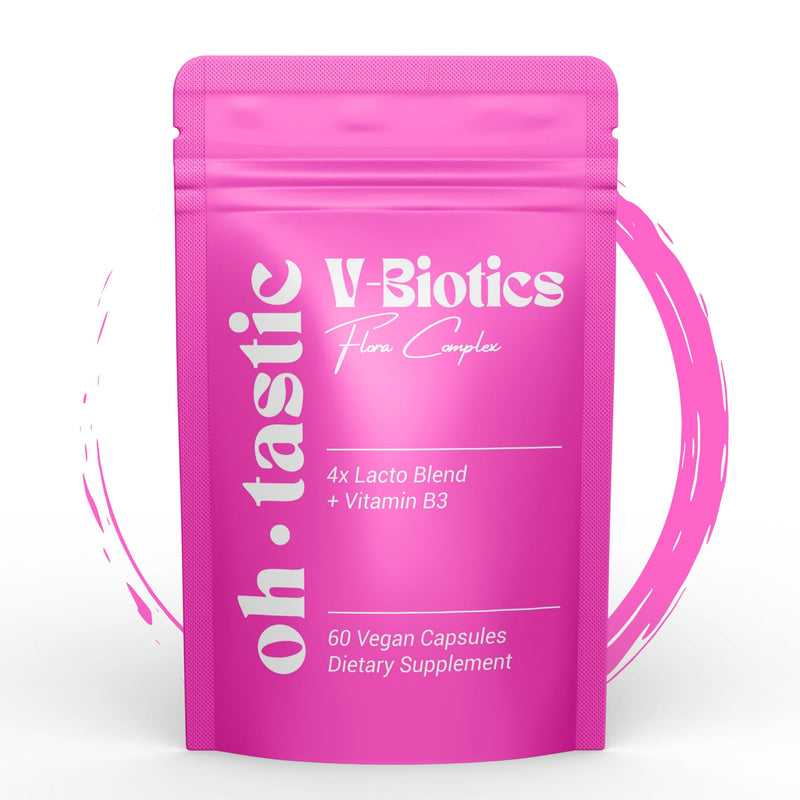 [Australia] - V-Biotics Vaginal Probiotics - lactic acid bacteria & vitamin B3 for the vagina *, build up vaginal flora, lactic acid treatment against bacterial vaginosis & vaginal fungus - 1 billion CFU/g (60 capsules) - ohtastic 
