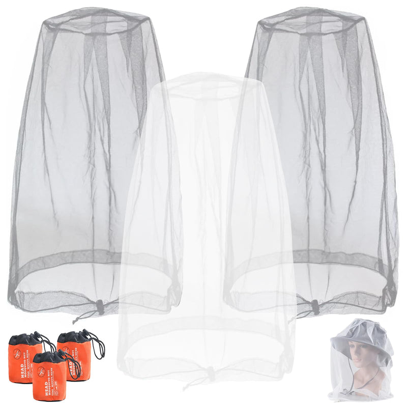 [Australia] - Mosquito Net Head Mosquito Net Head Net for No Bite Insect Protection Outdoor Mosquito (Pack of 3) 