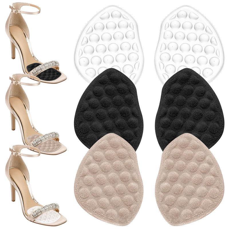 [Australia] - 3 pairs of ball of foot pads forefoot pads for women, foot pads, gel shoe insoles, forefoot gel pads forefoot, reusable ball of the foot pad insoles for high heels shoe pads heel protection 