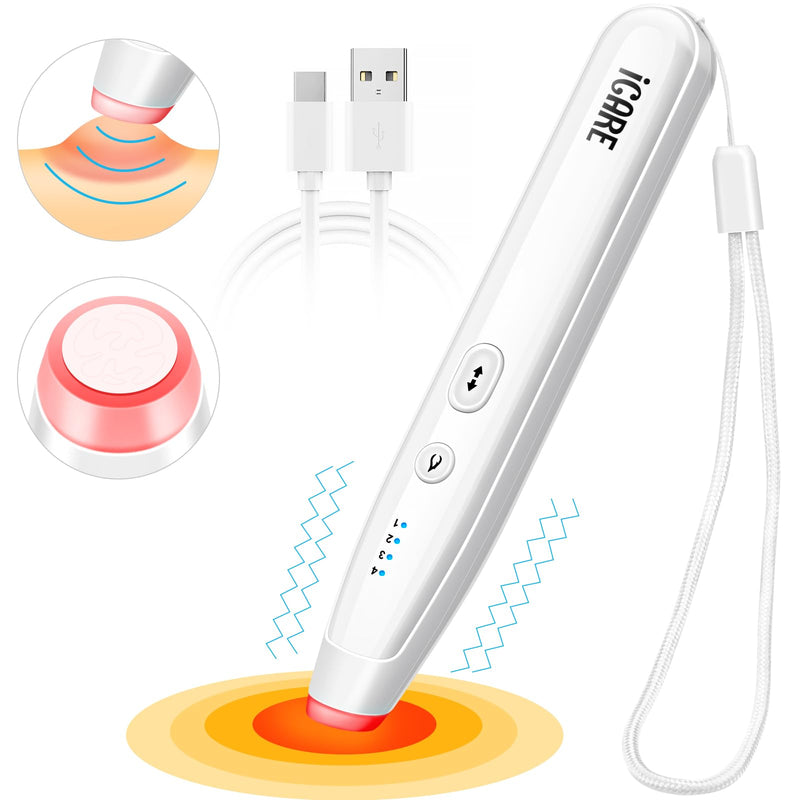 [Australia] - ICARE insect bite healer, mosquito bite heat pen, electric bite healer for quick relief, chemical-free insect bite pen, electric bite healer, 4 levels of heat regulation, white 