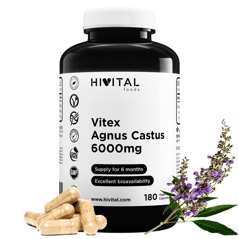 [Australia] - Vitex Agnus Castus 6000 mg. 180 vegan capsules for 6 months. Monk's pepper or chasteberry. 