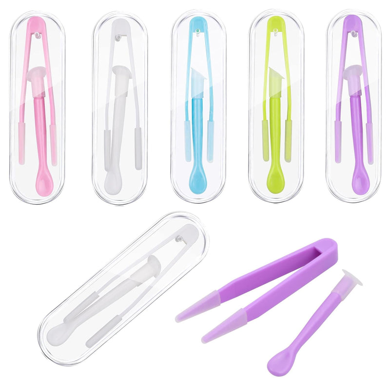[Australia] - Pack of 6 contact lens insertion aids, contact lens removal, contact lens inserter remover, plastic contact lens sucker, contact lens remover remover with suction cup, colorful contact lens tweezers, pack of 6 