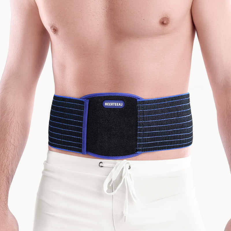 [Australia] - HEERTEAJ umbilical hernia belt | Abdominal Hernia Belt for Men & Women | Belly Button Umbilical Hernia Binder with 1 Hernia Compression Pads | Epigastric & Post Surgery Support Belt L 