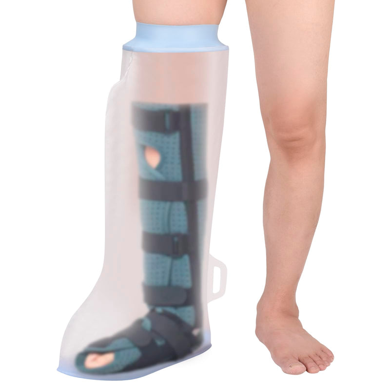 [Australia] - Fasola Plaster Shower Leg, Non-Slip Shower Protector Leg, Reusable Waterproof Leg Protector for Broken Thigh, Leg, Knee, Foot, Toe Long Leg Adult 