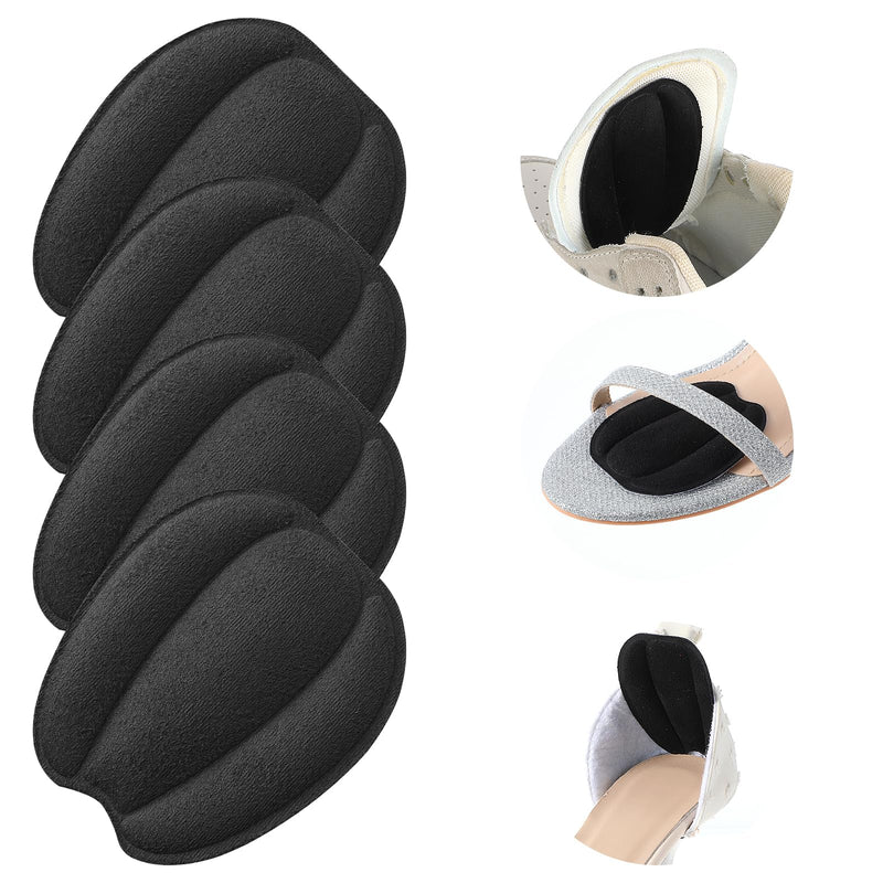 [Australia] - Oruola 2 pairs of shoe tongue pads, non-slip tongue pads for loose shoes, felt shoe pads for men and women, heel pads, forefoot insoles, adjustable shoe fit, black 