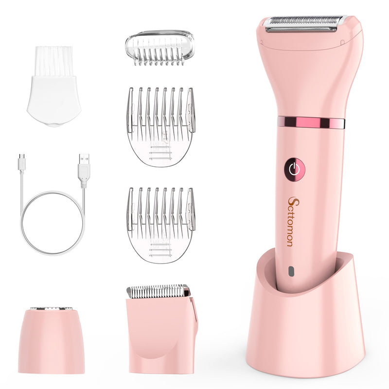 [Australia] - Scttomon Women's Electric Shaver for Body Leg Arms Armpits Bikini Area Face Bikini Trimmer Intimate Area - Intimate Trimmer for Women Facial Hair Remover Lady Shaver Waterproof 3 in 1 