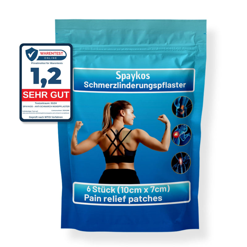 [Australia] - SPAYKOS® pain plasters, heat and pain relief plasters with natural ingredients, effective, 6 pieces long-lasting heat and pain therapy for muscle and joint pain. 